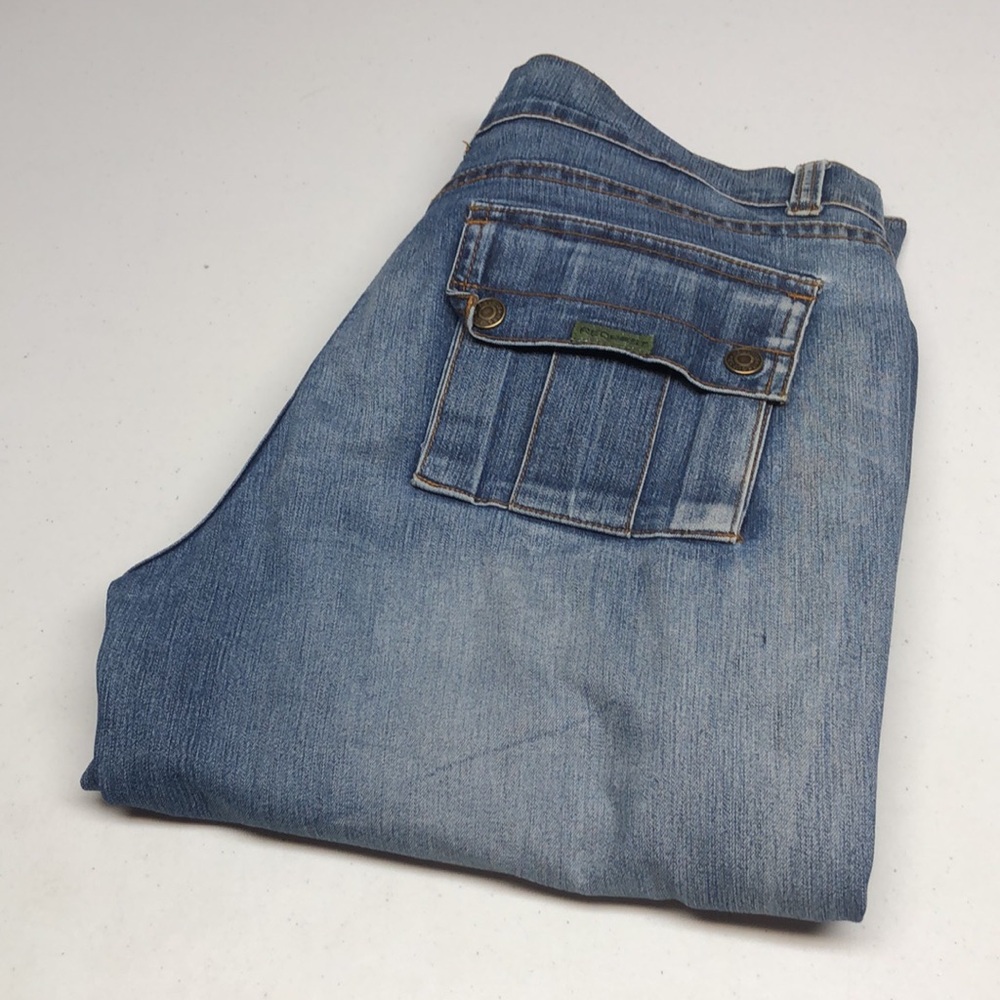 VINTAGE REQUEST HI-RISE ZIPPER HEM CROP JEANS 9/30x26 😎